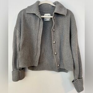 Abercrombie & Fitch Gray Women's Cardigan (2024 Spring) EUC